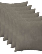 vidaXL Калъфка за възглавница 6 pcs HEERLEN Светлосиво 35 x 35 cm