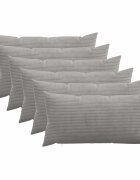 vidaXL Калъфка за възглавница 6 pcs HEERLEN Светлосиво 40 x 80 cm