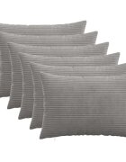 vidaXL Калъфка за възглавница 6 pcs HEERLEN Светлосиво 50 x 70 cm
