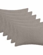 vidaXL Калъфка за възглавница 6 pcs HEERLEN Светлосиво 50 x 80 cm