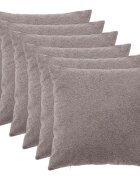 vidaXL Калъфка за възглавница 6 pcs HEERLEN Светлосиво 60 x 60 cm