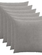 vidaXL Калъфка за възглавница 6 pcs HEERLEN Светлосиво 70 x 70 cm