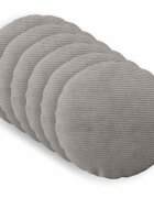 vidaXL Калъфка за възглавница 6 pcs HEERLEN Светлосиво Ø 60 cm