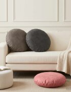 vidaXL Калъфка за възглавница 6 pcs HEERLEN Светлосиво Ø 60 cm Кадифе