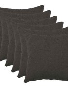 vidaXL Калъфка за възглавница 6 pcs HEERLEN Тъмносиво 30 x 30 cm Букле