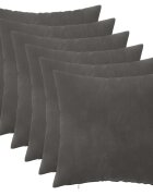 vidaXL Калъфка за възглавница 6 pcs HEERLEN Тъмносиво 40 x 40 cm