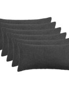 vidaXL Калъфка за възглавница 6 pcs HEERLEN Тъмносиво 40 x 70 cm Букле