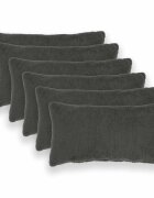 vidaXL Калъфка за възглавница 6 pcs HEERLEN Тъмносиво 40 x 70 cm Букле