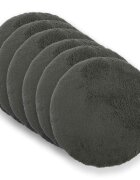 vidaXL Калъфка за възглавница 6 pcs HEERLEN Тъмносиво Ø 40 cm Букле