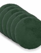 vidaXL Калъфка за възглавница 6 pcs HEERLEN Тъмнозелено Ø 40 cm Букле