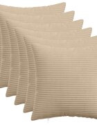 vidaXL Калъфка за възглавница 6 pcs HEERLEN Таупе 40 x 40 cm кордурой