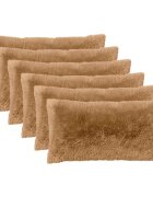 vidaXL Калъфка за възглавница 6 pcs HEERLEN Таупе 40 x 70 cm ПВ флийс