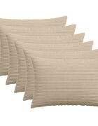 vidaXL Калъфка за възглавница 6 pcs HEERLEN Таупе 50 x 75 cm кордурой