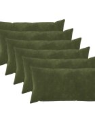 vidaXL Калъфка за възглавница 6 pcs HEERLEN Зелено 40 x 70 cm