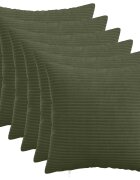 vidaXL Калъфка за възглавница 6 pcs HEERLEN Зелено 45 x 45 cm кордурой