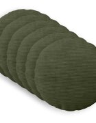 vidaXL Калъфка за възглавница 6 pcs HEERLEN Зелено Ø 40 cm кордурой