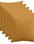vidaXL Калъфка за възглавница 6 pcs HEERLEN Жълто 40 x 40 cm кордурой