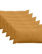 vidaXL Калъфка за възглавница 6 pcs HEERLEN Жълто 40 x 80 cm кордурой