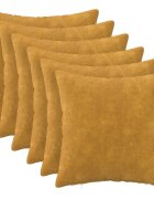 vidaXL Калъфка за възглавница 6 pcs HEERLEN Жълто 50 x 50 cm