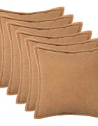 vidaXL Калъфка за възглавница 6 pcs HOUTEN Бежово 40 x 40 cm Букле