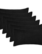 vidaXL Калъфка за възглавница 6 pcs HOUTEN Черно 40 x 80 cm Букле