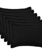 vidaXL Калъфка за възглавница 6 pcs HOUTEN Черно 50 x 80 cm Букле