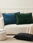 vidaXL Калъфка за възглавница 6 pcs HOUTEN Черно 50 x 80 cm Кадифе