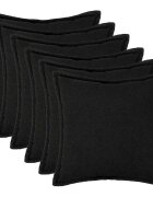 vidaXL Калъфка за възглавница 6 pcs HOUTEN Черно 80 x 80 cm Букле