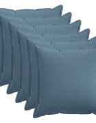vidaXL Калъфка за възглавница 6 pcs HOUTEN Дънково син 80 x 80 cm