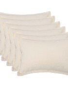 vidaXL Калъфка за възглавница 6 pcs HOUTEN Кремаво 40 x 60 cm Букле