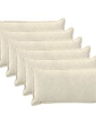 vidaXL Калъфка за възглавница 6 pcs HOUTEN Кремаво 40 x 70 cm