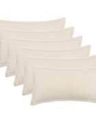 vidaXL Калъфка за възглавница 6 pcs HOUTEN Кремаво 40 x 80 cm Букле