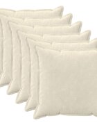 vidaXL Калъфка за възглавница 6 pcs HOUTEN Кремаво 80 x 80 cm