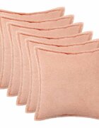 vidaXL Калъфка за възглавница 6 pcs HOUTEN Розово 80 x 80 cm Букле