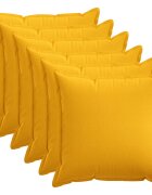 vidaXL Калъфка за възглавница 6 pcs HOUTEN Светло жълто 55 x 55 см