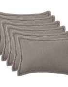 vidaXL Калъфка за възглавница 6 pcs HOUTEN Светлосиво 30 x 50 cm Букле
