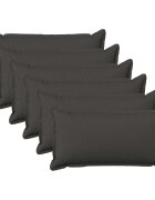 vidaXL Калъфка за възглавница 6 pcs HOUTEN Тъмносиво 40 x 80 cm