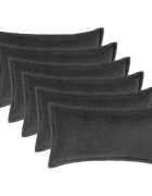 vidaXL Калъфка за възглавница 6 pcs HOUTEN Тъмносиво 40 x 80 cm Букле