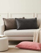 vidaXL Калъфка за възглавница 6 pcs HOUTEN Тъмносиво 40 x 80 cm Кадифе