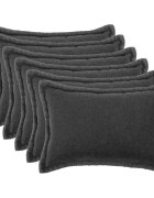 vidaXL Калъфка за възглавница 6 pcs HOUTEN Тъмносиво 50 x 75 cm Букле
