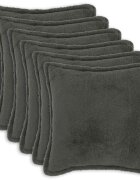 vidaXL Калъфка за възглавница 6 pcs HOUTEN Тъмносиво 80 x 80 cm Букле