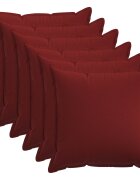 vidaXL Калъфка за възглавница 6 pcs HOUTEN Виненочервен 80 x 80 cm