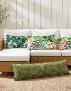 vidaXL Калъфка за възглавница HOUTEN Мотив с листа 40 x 145 см