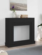 vidaXL Камина облицовка черен дъб 100x30x875 см инженерна дървесина