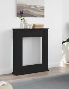 vidaXL Камина облицовка черен дъб 75x20x875 см инженерна дървесина