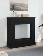 vidaXL Камина Surround Черен дъб 90x30x90 cm Инженерна дървесина