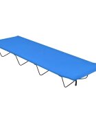 vidaXL Къмпинг легло 180х60х19 см плат оксфорд и стомана синьо
