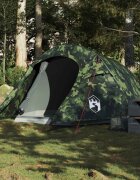 vidaXL Къмпинг палатка тунелна 3-местна камуфлаж водоустойчива