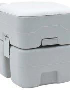 vidaXL Къмпинг тоалетна Сив и бял 415 x 365 x 42 см Полиетилен