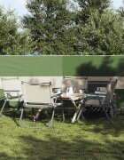 vidaXL Къмпинг ветрозащитна преграда зелена 344x120 см водоустойчива